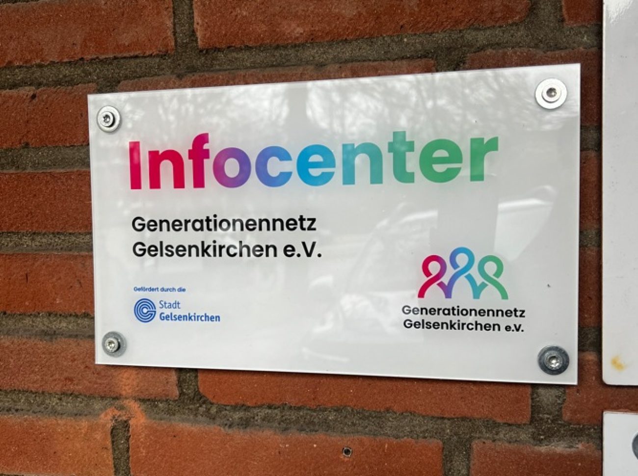 Infocenter Nord Schild_Eröffnung